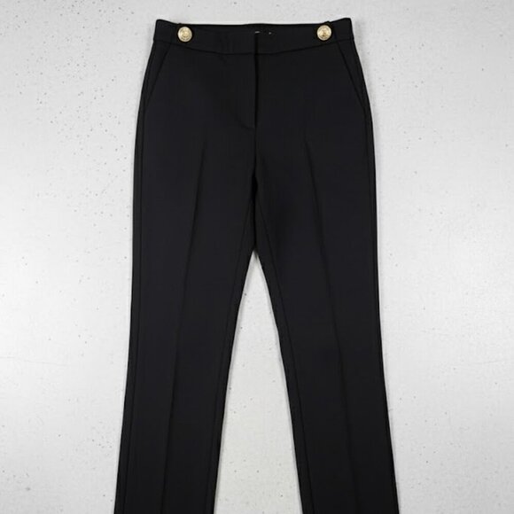 NWT Ann Taylor Women's Navy Gold Button Dress Pants Work Slim Trousers 8 - Picture 8 of 15